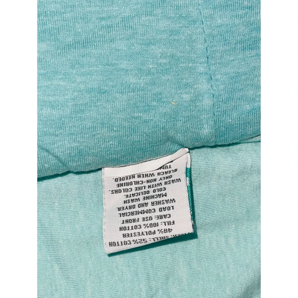 Room Essentials Pintuck Comforter Set Full Queen Aqua Mint 4 Pc W/2 Boho Pillows